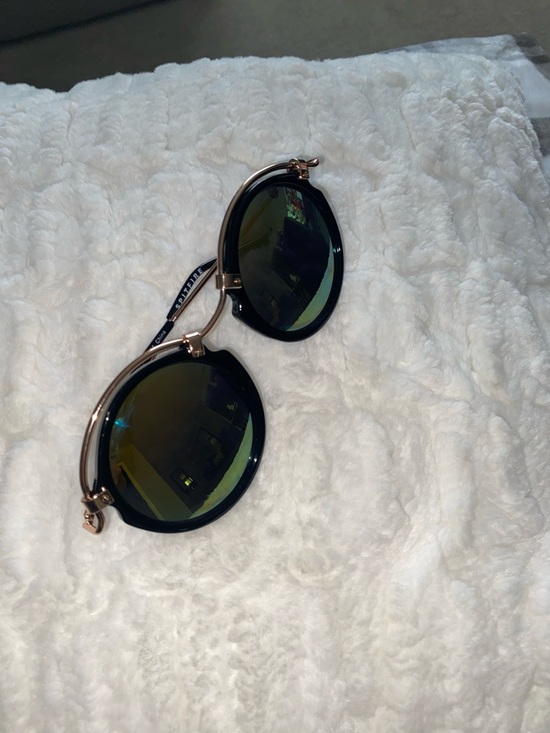 Spitfire A Teen Cat Black Frames with Gold Accents Round Women\'s Sunglasses main image 10
